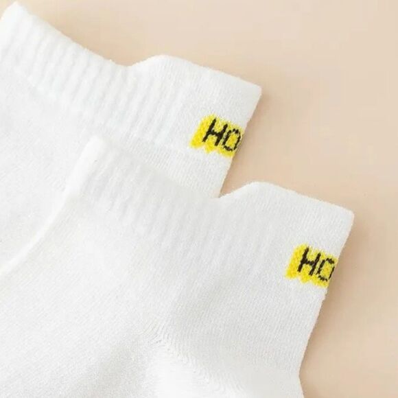 5pairs Unisex Letter Graphic "HOPE" Ankle Crew Socks (Size 6-9) "WHITE" ~ NEW!!! - Picture 5 of 5